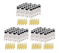 Deechate 60 Pcs BNC Compression Connector 75 Ohm Coupler with Copper Pin for RG58-59 Crimper Video Plug Extension Coaxial Cable