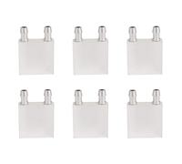 Deechate 6X Primary Aluminum Alloy Water Cooling Block 40X40mm for Liquid Water Cooler Heat Sink System Silver for PC Laptop CPU