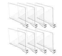 Deechate 8Pcs Shelf Dividers for Closet Organization, Closet Shelf Organizer Closet Separator for Shelves Clear Shelf Dividers