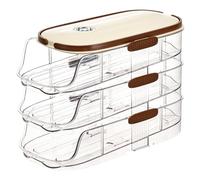 Deechate Automatic Rolling Large Capacity Egg Storage Refrigerator Storage Box Egg -Keeping Rack Household Kitchen Tools F