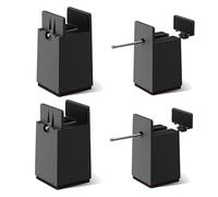 Deechate Bed Risers, 4 Inch Adjustable Desk Riser Blocks with Clamp 4 Pack Heavy Duty Chair Raisers Fits 0-2 Inch Widths Easy Install Easy to Use