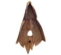 Deechate Bird Feeders for Outdoors Yard Decoration Birdhouse Old Man'S Head Pendant on the Resin Handicraft Pendant