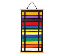Deechate For Martial Art Belt Display Holder 12 Belts Karate Belt Display Rack, Felt Taekwondo Belt Display for Martial Art Learner