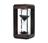 Deechate Large Premium Walnut Hourglass,60 Minutes Sand,Hour Glass with Sand Timer for Gift,Hourglass Decor for Desk B