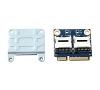 Deechate Mini Pci-E Adapter 2 SSD HDD for Laptop Dual Micro- SD SDHC SDXC TF to Mini PCIe Memory Card Reader