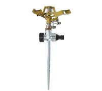 Deechate Rotating 360 Degree Adjustable Impulse Water Nozzle Garden Metal Sprinkler for Irrigation Systems