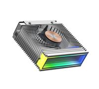 Deechate SSD Radiator Cooler S50 M.2 2280 Top Mirror ARGB Dual PWM Fan Replacement Accessories Silver