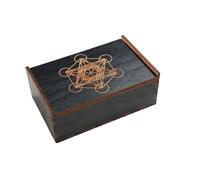 Deechate Tarot Card Case Vintage Wooden Trinket Box Jewelry Box Small Wood Vintage Multifunctional Box for Tarot Card Accessory E