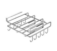 Deechate Under Cabinet Cutting Board Holder Stainless Steel Polished Cutting Board Rack Punch-Free Cutting Board Hanger C