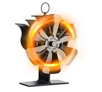 DEECOZY Stove Fan, Log Burner Fan With Temperature Display Strip Log Burner Fans Fireplace Accessories Tools