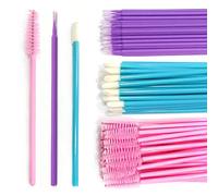 DEEDPF 150 PCS Disposable Mascara Sticks, Lip Brushes and Micro Applicator Brushes, 50 Eyebrow Brushes + 50 Lip Brushes + 50 Micro Applicator Brushes, Makeup Beauty Tool Kit, Pink