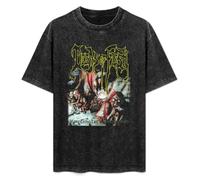 Deeds of Flesh Inbreeding The Anthropophagi 1998 Album Cover Men's T-Shirt Unisex Black Cotton Print Tee Shirts S
