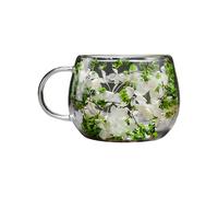 Deee 300ml Dried Flowers Double Wall Glass Mug Dee Coffee Mug Heat Resistant Cup Deee Clear Glass For Tea Milk Water Decorative Cups For Home Office Dorm
