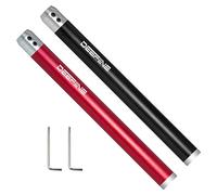 DEEFIINE 2PCS Carbide Wood Lathe Truning Tools Grip Handle, Accept 10mm Square Turning Tool bar (Black and Red)