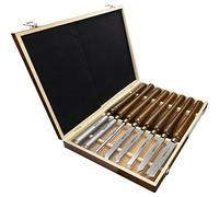 DEEFIINE 8pcs HSS Wood Turning Tools Lathe Chisel kit with Beech Handle