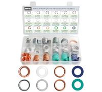 DEEFILL 200PCS 18 Sizes Master Oil Drain Plug Gaskets Washers Assortment Kits Fit for Toyota, Subaru, Chevrolet Replace 90430-12031, MD050317, 803916010, 11026-01M02, 11137546275, APC93000