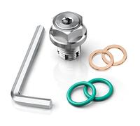 DEEFILL M12.1-1.5 x 15mm Oversize Piggyback Oil Drain Plug, Stainless Steel Self Tapping Oil Pan Thread Repair Kit