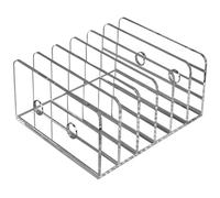 Deefongo Clear Acrylic Desk Organizer with 6-Section Multi-Compartments, Thickened Acrylic File Mail Sorter Desktop Organizer, Multifunction Envelope Letter Office Organizer Racks