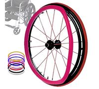 DEEguess 1 Pair Wheelchair Cover, 22 In / 24 In Wheelchair Push Rim Covers, Wheelchair Accessories, Wheelchair Handrim Covers, Non-Slip Wear-Resistant Hand Push Pink-24in