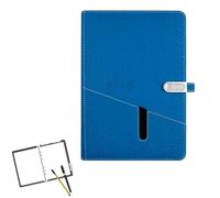 DEEguess Portable Notepad, Multi-Function Loose-Leaf Diary, Built-In 4.3-Inch Screen, With Wireless Charging/Usb Flash Drive/Calculator, A Good Assistant For Office Work Blue