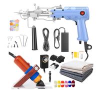 DEEguess Tufting Gun Starter Kit, Tufting Gun + Carpet Trimmer +Tufting Cloth + Brush/Scraper + Floor Mat Fuzz Remover, High Speed 5-40 Stitches/Sec, Cut Pile and Loop Pile 2 in 1, DIY Hand Tools A