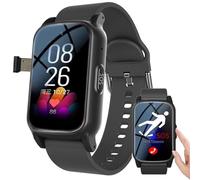 DEEguesu Anti-Fall Watch For Seniors, With SOS Emergency Button + Fall Reminder Function, HD Calling | Health Monitoring | Gps Positioning, For Alzheimer's, Dementia Patients Black