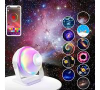 DEEHIX Smart Galaxy Projector - Bedroom Bedside Lamps Night Light for Kids - Star Gazer Moon Ceiling Starry Sky Projection lamp - Home Decor LED Lights