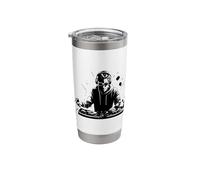 Deejay Drawing Techno Disc Jockey Stainless Steel Insulated Tumbler
