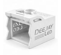 DEEJAY LED TBH1DIN3EQWHITE One Din Two EQ Wooden Case, Light Brown MDF Car Audio Controller Housing with 2.5" Cup Holder, Custom Wooden Box for Equalizer