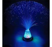 Deeke Colour Changing Fibre Optic Crystal Lamp - 13.5" Mood Lamps for Bedroom,Fiber Optic Night Light with Color-Changing Crystal LED Table Lamps,Battery Powered