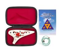 Deekec 12 Hole Ceramic Ocarina ''Red Plum Blossoms in Winter'' Music Instrument, Hand Painting 12 Hole Alto C with Song Book and Bag