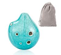 Deekec Ocarina 6 Hole Ice Crack Triforce Ocarina - Legend of Zelda Ceramic Ocarina,Blue