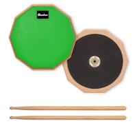 Deekec Silent Drum Practice Pad 8 Inches, Silent Practice Drum Pad 2-Sided With Drum Sticks (Green)