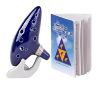 Deekec Zelda Ocarina 12 Hole Alto C with Song Book (Songs From the Legend of Zelda) with Display Stand Protective Bag