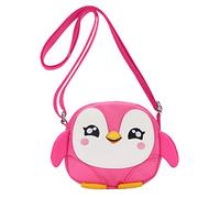 DEEKEY Little Girls Purses for Kids - Toddler Mini Cute Princess Handbags Shoulder Crossbody Messenger Bag Toys Gifts, Penguin Pink, 1 Count (Pack of 1), Travel Wallet