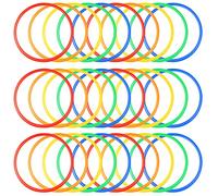 Deekin 40 Pcs Agility Rings Speed and Agility Training Rings Exercise Speed Ring Circle Jumping Hoops for Training Toss Equipment, 15" (Multicolored)