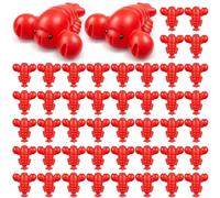 Deekin 48 Pcs Red Rubber Lobsters 2 Inches Lobster Party Favors Crawfish Boil Party Decorations for Crawfish Boil Birthday Gifts Reward Prizes Seafood Pool Summer Festival Decorations Supplies