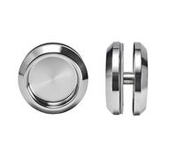 DEEKOUDT Stainless Steel Shower Glass Door Sliding Knob Bathroom Round Back-to-Back Handle Pull Pack of 2