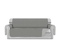 Deeky Sofa Covers for 3 Cushion Couch, Dog Couch Protector, Furniture Covers for Pets, Reversible and Water Resistant Cover with Foam Sticks & Elastic Straps, Sofa, Gray/Light Gray
