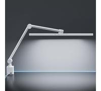 deeloop 2-Arms Swing Long LED Desk Lamp with Clamp, CRI 95+ Eye-Caring Light, USB Charging Output, 2-Hour Timer, Dimmable Desk Light with Memory, Architect Desk Lamps for Home Office Reading &Monitor