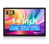 DEEMWOLF 14 inch Android 14 Tablet,large screen tablets Octa-Core,36GB RAM+256GB ROM (TF 2TB), 11580mAh,18W,13+8MP, Face ID,TÜV, GMS, Widevine L3, BT5.0, GPS, Tablet With Pen - Grey