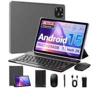 DEEMWOLF Tablet 11 inch Android 15 Tablet 4G LTE+5G WiFi,Octa-Core/36GB RAM+256GB ROM (TF 1TB)/8000mAh/20W/Android Tablets/13+8MP/Face ID/TÜV/GMS/BT5.0/GPS,tablets with Keyboard,Mouse,Grey