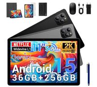 DEEMWOLF Tablet Android 15-11 inch Games Tablet,Octa-Core T615,36GB+256GB/2TB,8000 mAH,8MP+16MP,Widevine L1,5G WiFi,Bluetooth 5.0,GPS,Android Tablets,Black