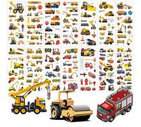 Deen 3D Puffy Excavator Stickers, 14 Sheets, Kids Reward Stickers, Boys Party Bag Fillers, Birthday Favors, PVC Material, Cartoon Style, Vehicle/Cartoon Pattern
