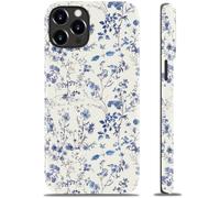 DEENAKIN for iPhone 12 Pro Max Case Cute,Aesthetic Vintage Blue Wildflower Girly Shell,Compatible with Magsafe,Trendy Unique Cool Retro Western Protective Slim Silicone Phone Cover for Women Girls