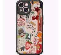 DEENAKIN for iPhone 13 Mini Case Cute,Aesthetic Floral Hard Shell,Compatible with Magsafe,Trendy Unique Cool Retro Western Coquette Protective Slim Phone Cover for Women Girls,Whimsical Collage