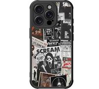 DEENAKIN for iPhone 15 Pro Case Cute,Aesthetic Floral Hard Shell,Compatible with Magsafe,Trendy Unique Cool Retro Western Coquette Protective Slim Phone Cover for Women Girls,Scream