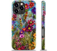 DEENAKIN for iPhone 16 Pro Max Case - Wireless Charging Compatible - Dual-Layer Hard Shell & Silicone Cover - Protective Phone Case with Trendy Cute Designs for Women - Blossom Melody
