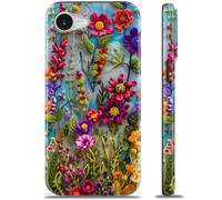 DEENAKIN for iPhone 16e Case - Wireless Charging Compatible - Dual-Layer Hard Shell & Silicone Cover - Protective Phone Case with Trendy Cute Designs for Women - Blossom Melody