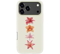 DEENAKIN for iPhone 17 Pro Max Case Cute - Wireless Charging Compatible - Dual-Layer Soft Silicone + Hard Shell - Stylish Wildflower Design - Chic Phone Cover for Women - Lily Flower